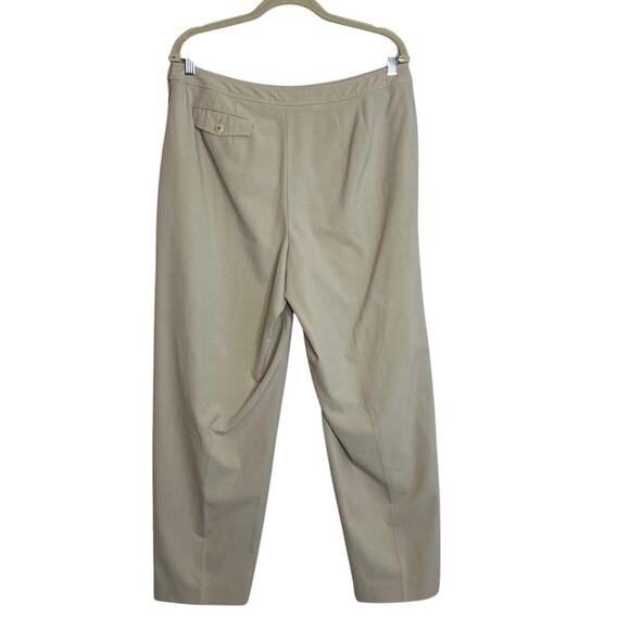 Talbots Stretch Womens Pants Size 14 Beige Knit Straight Leg Side Zip - Picture 3 of 6